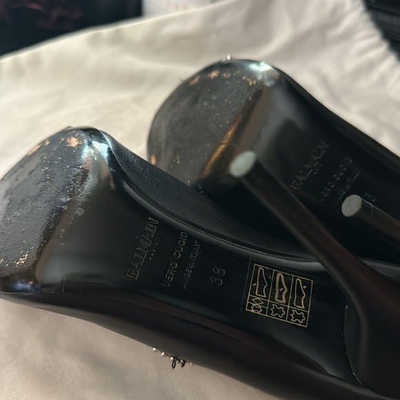 Balmain Studded Leather Lace-Up Booties - Picture 6 of 10